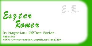 eszter romer business card